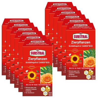 12 x SUBSTRAL® Zierpflanzen Schädlingsfrei Careo® Eco, 75 ml