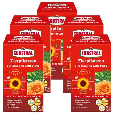 5 x SUBSTRAL® Zierpflanzen Schädlingsfrei Careo® Eco, 75 ml