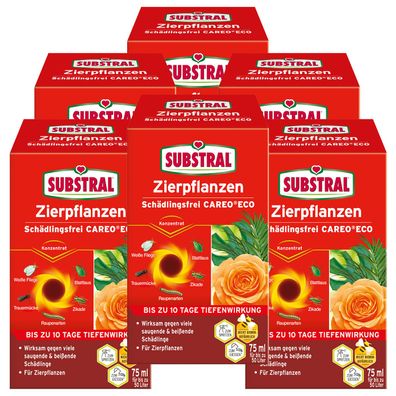 6 x SUBSTRAL® Zierpflanzen Schädlingsfrei Careo® Eco, 75 ml