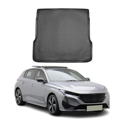 Kofferraummatte Kofferraumwanne für Peugeot 308 2022-2024 Gummi TPE Schwarz