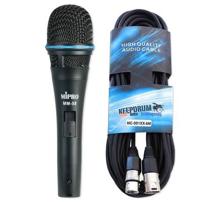 Mipro Mikrofon MM-58 Dynamisch mit XLR-Kabel