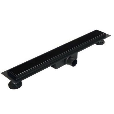 Duschrinnen Edelstahl G-DRAIN NEXT 70 cm in Schwarz, Abfluss Befliesbar 2in1