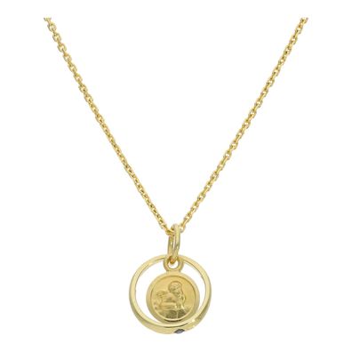 JuwelmaLux Taufring mit Schutzengel Saphir Gold 585 JL14-02-0203