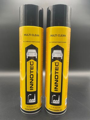 2x Innotec Multi Clean Schaumreiniger 600ml Universal Reiniger Cockpit Leder Stoff