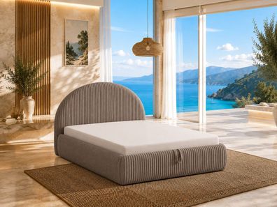 Best For Home Boxspringbett TEDI mit Bettkasten, Cord-Kopfteil und Bonell-Federkern