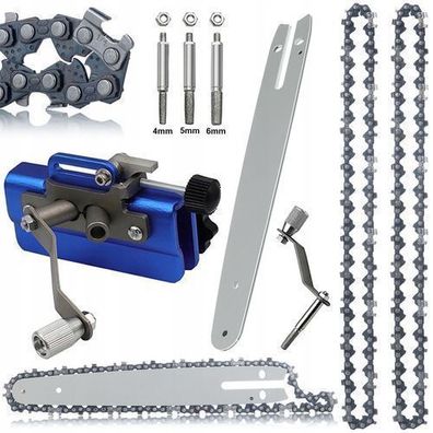 Rosfix Set Schwert 8" + 2x Kette 1/4" + Handkurbel Schärfer | 1,3 mm