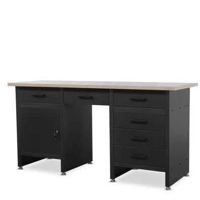 Werkbank mit Arbeitsplatte Werktisch mit 6 Schubladen bis 500 kg Metall 170x60x85 cm