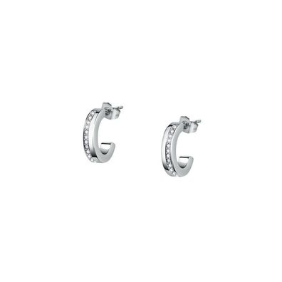 Fine steel earrings with Creole SAUP04 crystals