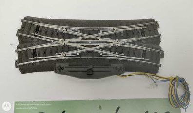 Märklin H0 1 x Kreuzweiche C-Gleis 24624 188,3mm 24,3° Laterne + Antrieb 24597