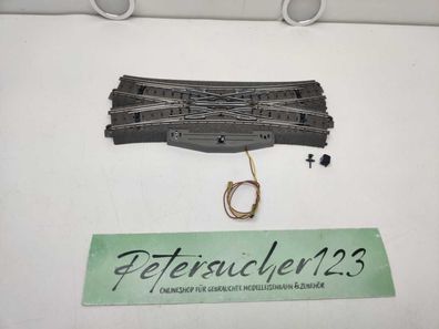 Märklin H0 1 x Kreuzweiche + Laterne C-Gleis 24620 + 74470 + 74490 Anlagenrückbau