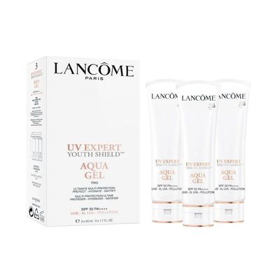 150ml ) 3 x 50ml Lancome - UV Expert Youth Shield Aqua Gel SPF 50PA+ + ++Neu&Ovp