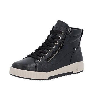 Rieker Sneaker High - Schwarz Glattleder