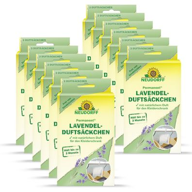 12 x Neudorff Permanent® Lavendelduftsäckchen, 3 Stück