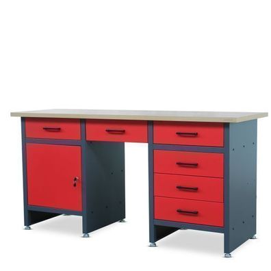 Werkbank mit Arbeitsplatte Werktisch mit 6 Schubladen bis 500 kg Metall 170x60x85 cm