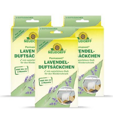 3 x Neudorff Permanent® Lavendelduftsäckchen, 3 Stück