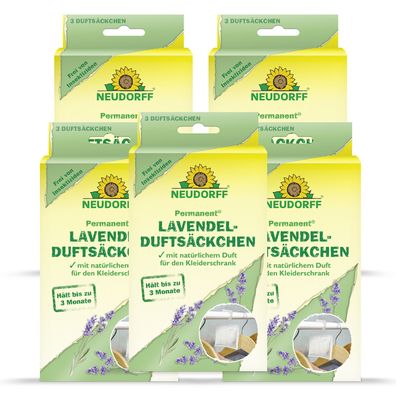 5 x Neudorff Permanent® Lavendelduftsäckchen, 3 Stück