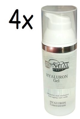 BIO-VITAL Hyaluron Säure Gel Antifalten Konzentrat 4x50ml
