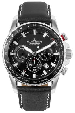 Jacques Lemans Herrenuhr Chronograph Liverpool Schwarz 1-2099A