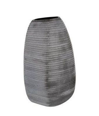 Kaheku Vase Katea streifen grau 30x28x46h