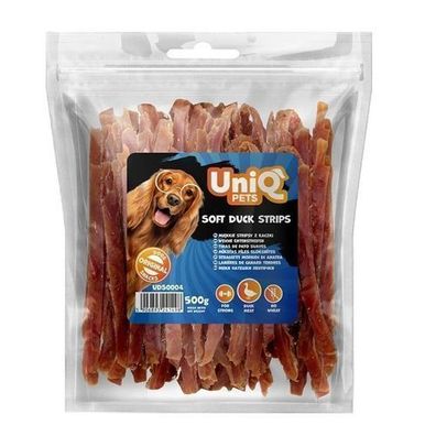 500g UNIQ PETS Weichen Enten-Strips Hundesnack Trainingssnack Leckerlies