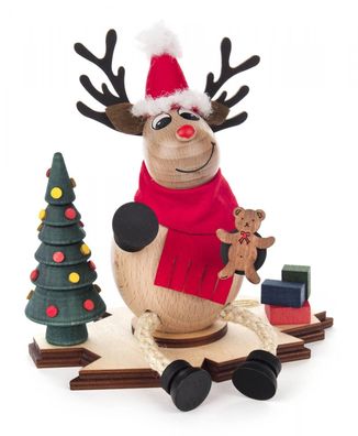 Räucherelch Nico der Weihnachtsmann NEU 15x16x13cm Räucherfigur Santa Elchmann