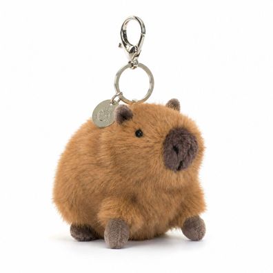 Jellycat Clyde Capybara Taschenanhaenger Wasserschwein Braun 14 cm