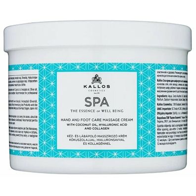 Kallos Cosmetics Kallos SPA Hand And Foot Massage Cream 500 ml