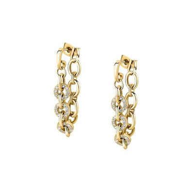 Gold-plated chain earrings with Bagliori crystals SAVO06
