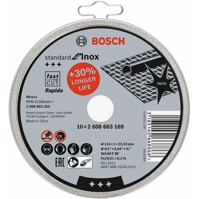 Bosch Bosch Trennscheibe gerade Standard for Inox Rapido