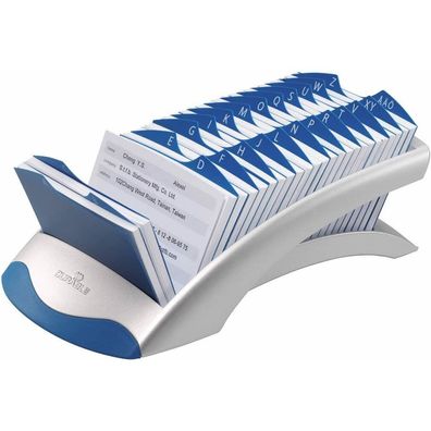 Durable Adresskartei Telindex desk silbergrau