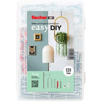 easyDIY Deko-Box (131-teilig, mit Bohrer, Schrauben, Haken)