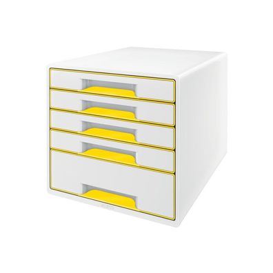 Leitz Schubladenbox WOW CUBE 52142016 5S Gehäusefarbe: perlweiß Farbe der