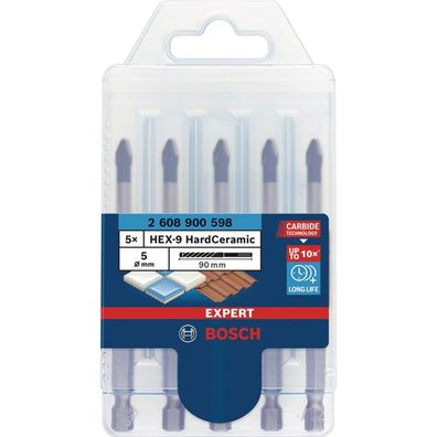 Expert HEX-9 HardCeramic Dachziegel-Bohrer-Set 5  m 5tlg. - 2608900598