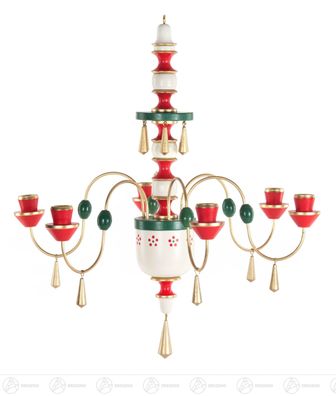 Erzgebirgische Leuchterspinne, farbig, für Kerzen d=14mm BxHxT 32 cmx36 cmx32 cm