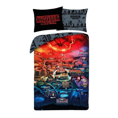 Stranger Things Bettwäsche Set 140 × 200 cm 70 × 90 cm Fan Bettbezug für Jugendzim