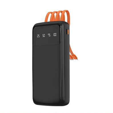 Dudao Powerbank mit 3 eingebauten Kabeln 20000mAh kompatibel mit iPhone + Micro-US