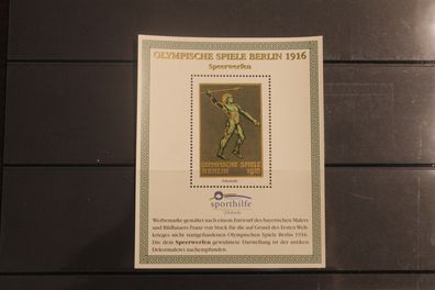 Olympische Spiele Berlin 1916; Essays der Sporthilfe: Speerwerfen