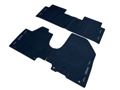 Original Gummimatten Hyundai Ioniq 5 NE Gummi Fussmatten schwarz Allwetter Logo