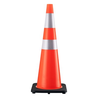 Wiltec Verkehrskegel 90cm Gummi Leitkegel Pylon Straße Warnkegel Verkehrshütchen