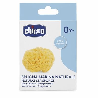 Chicco Naturschwamm - Weicher Badeschwamm für die sanfte Babypflege ab der Gebur