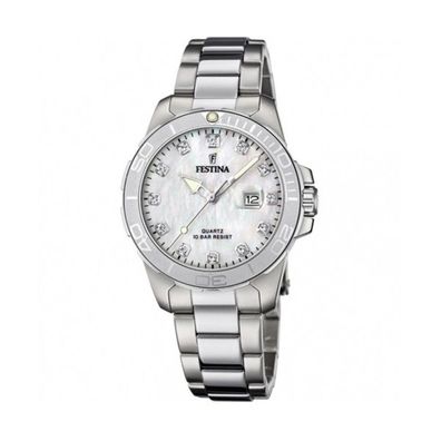 Festina Damen Analog Quarz Uhr mit Edelstahl Armband F20503/1