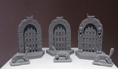 Perdition´s Mouth: Abyssal Rift - Fallgatter- & Hebel-Miniaturen-Set (v2)