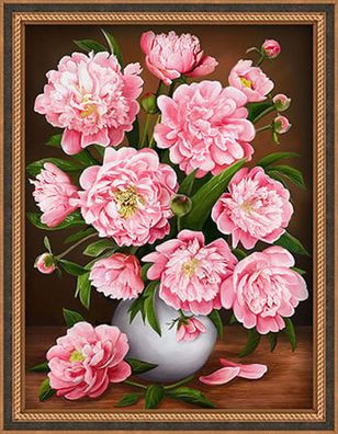 Rosa Blumenvase
