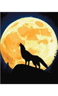 Wolfsheulen im Mondlicht