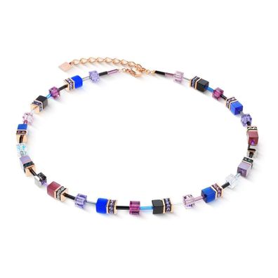 Coeur de Lion Halskette 2838-10-0807 GeoCUBE® Iconic Blue Moon Roségold