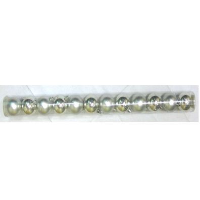 Weihnachtskugeln - Durchmesser: 6 cm - silber - 12er