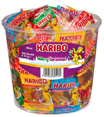 Haribo Christmas Goldbären Minibeutel 100 Beutel á 10 g