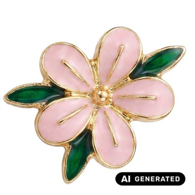 Pin Blümchen gold/bunt