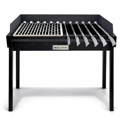 Mangal Bulat 70 Schaschlikgrill 3mm Stahl Grillgitter 6 Spieße