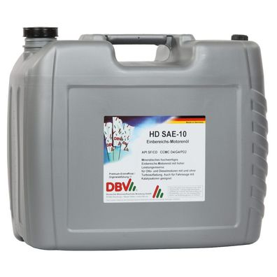 DBV Motorenöl HD SAE 10W 20-Liter-Kanister